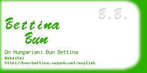 bettina bun business card